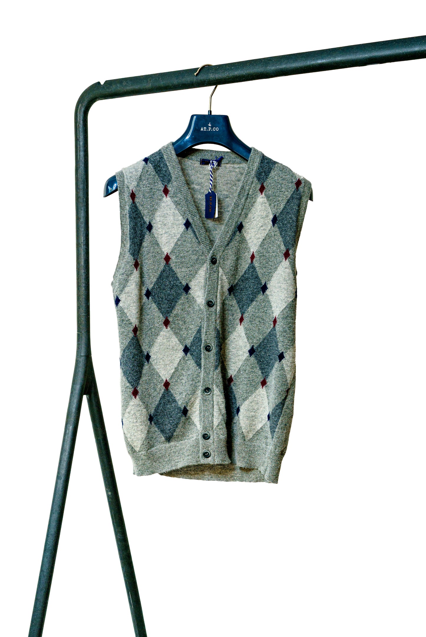 AT.P.CO grey pattern vest