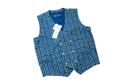 AT.P.CO blue plaid vest