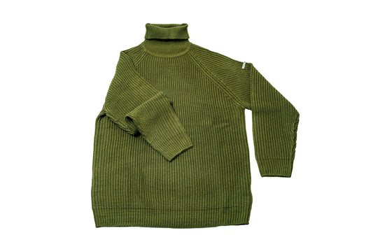 TRUSSARDI military green turtleneck sweater